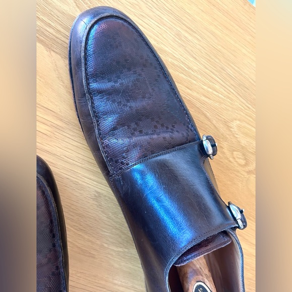 Gucci dark brown Men's Loafers with double monk straps - Picture 7 of 13